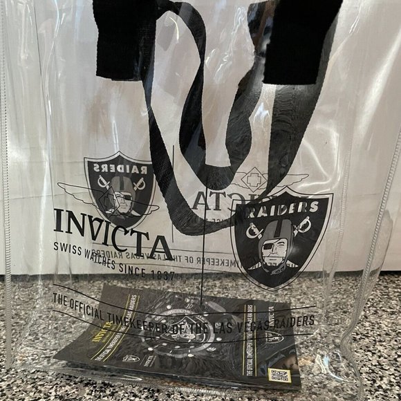 Las Vegas RAIDERS / Invicta clear tote bag, New - Picture 1 of 3